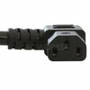 Ac Works 20FT 14/3 15A Medical Grade Power Cord with Right Angle IEC C13 MD15ARC13-240BK